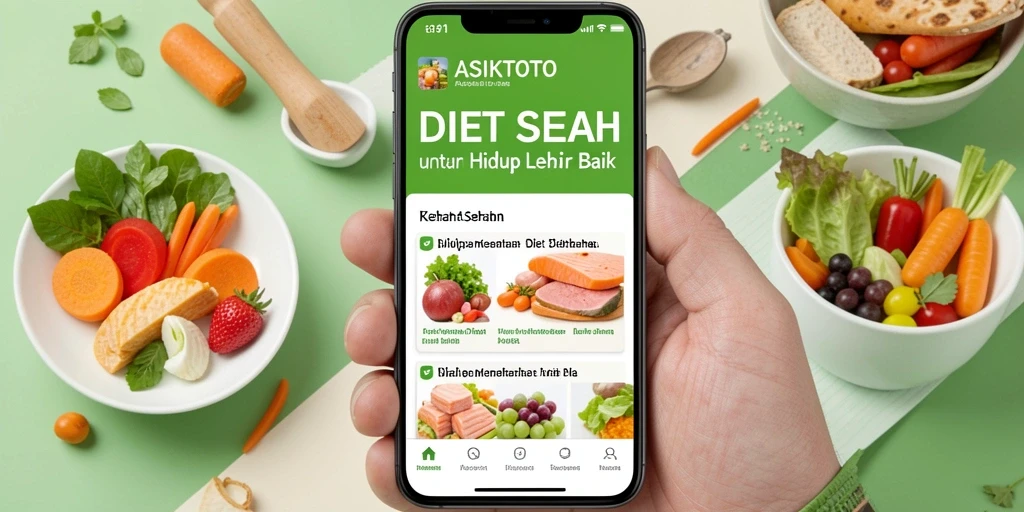 Tampilan antarmuka ASIKTOTO yang intuitif dan fungsional untuk diet sehat.