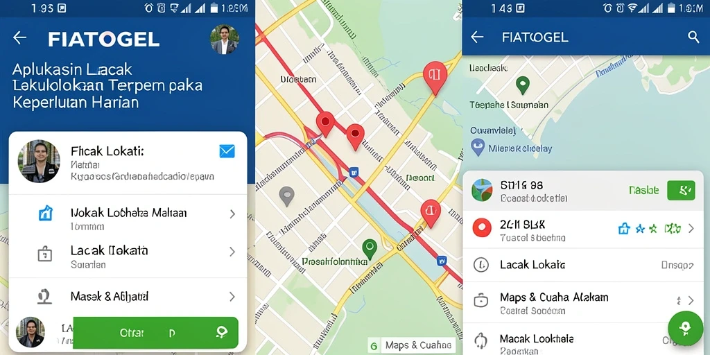 Tampilan antarmuka FIATOGEL yang mudah digunakan saat melacak lokasi.