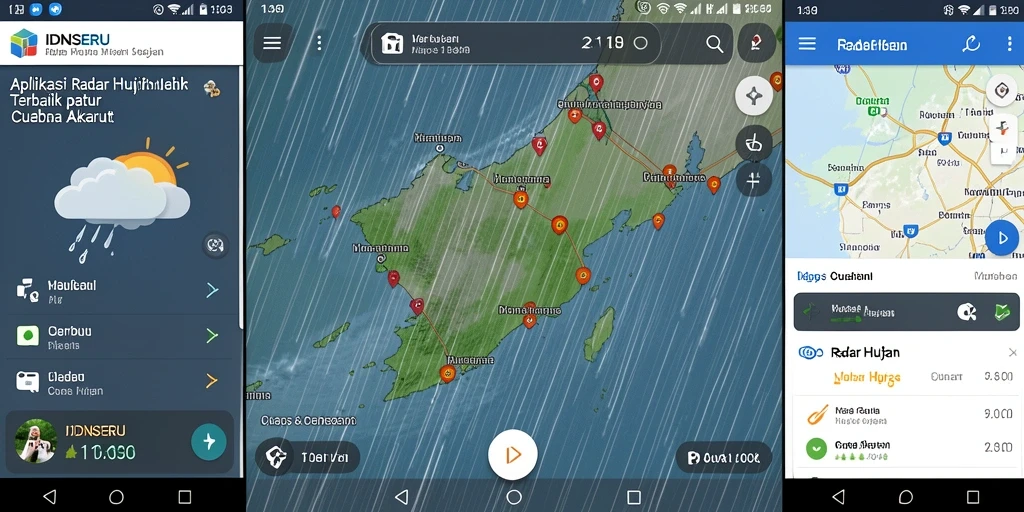 Tampilan antarmuka utama IDNSERU dengan fungsi Radar Hujan.