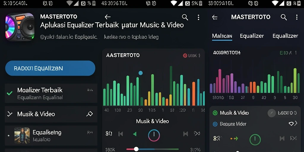 Tampilan antarmuka MASTERTOTO dengan pengaturan Equalizer yang menarik.